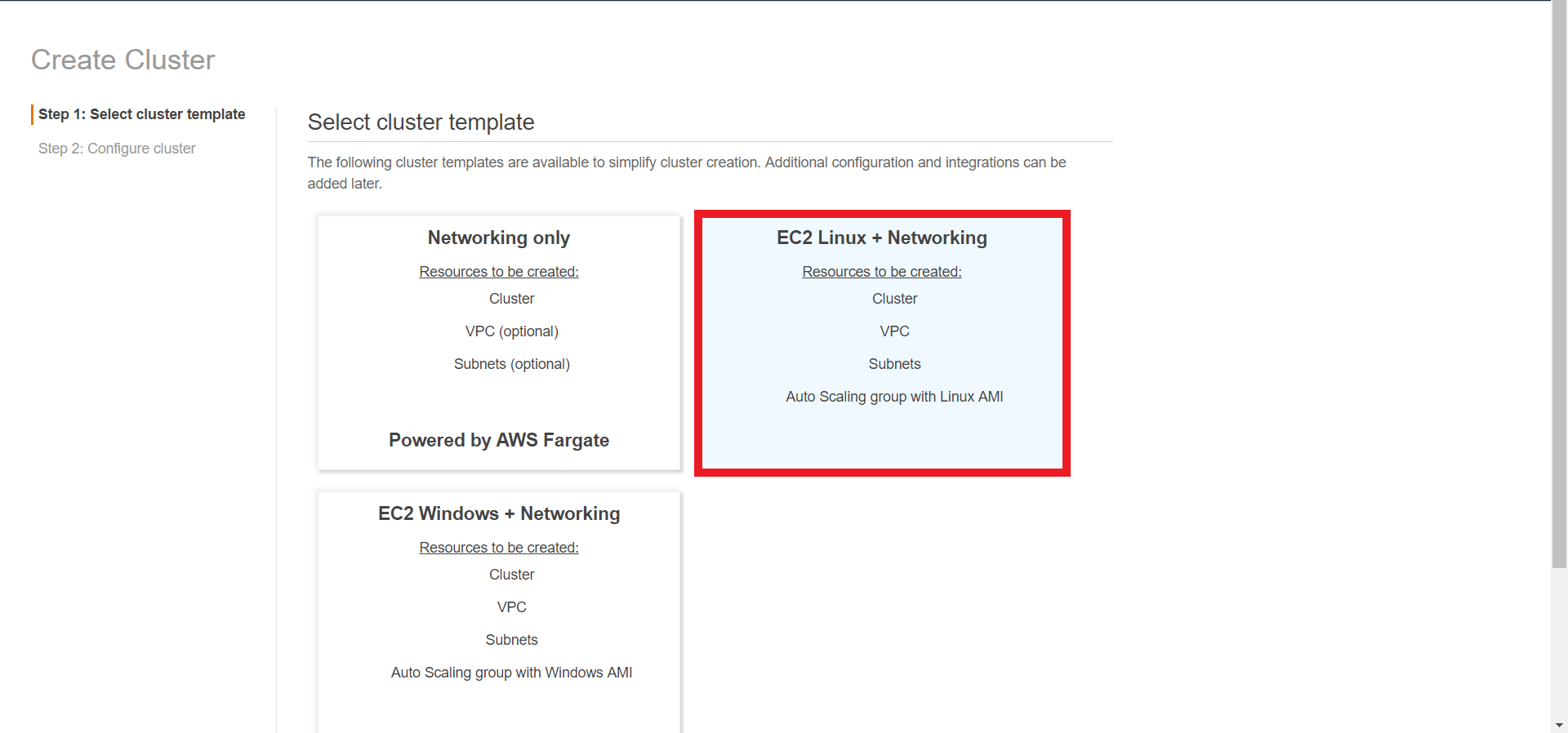 Create ECS Cluster to deploy Eclipse MQTT Broker